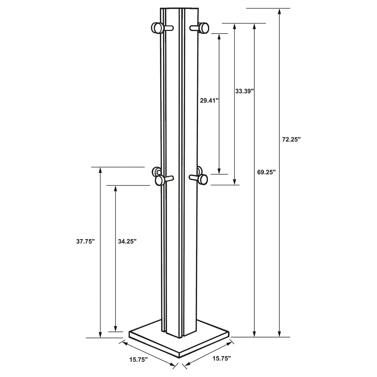 Rikkie Walnut Coat Rack by Coaster at Eve Furniture