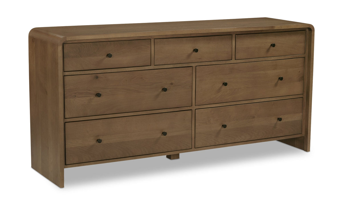 Riley 7 Drawer Dresser Oak by Moe's Home at Eve Furniture