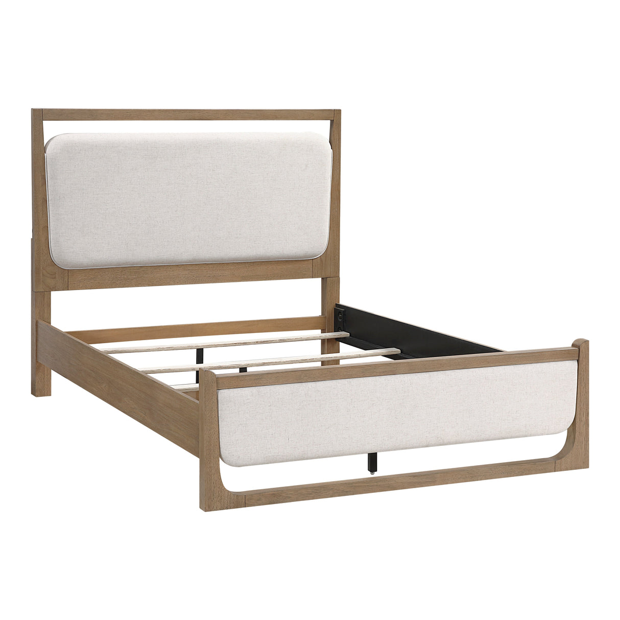 Riley Light Brown California King Upholstered Bed by Homelegance at Eve Furniture