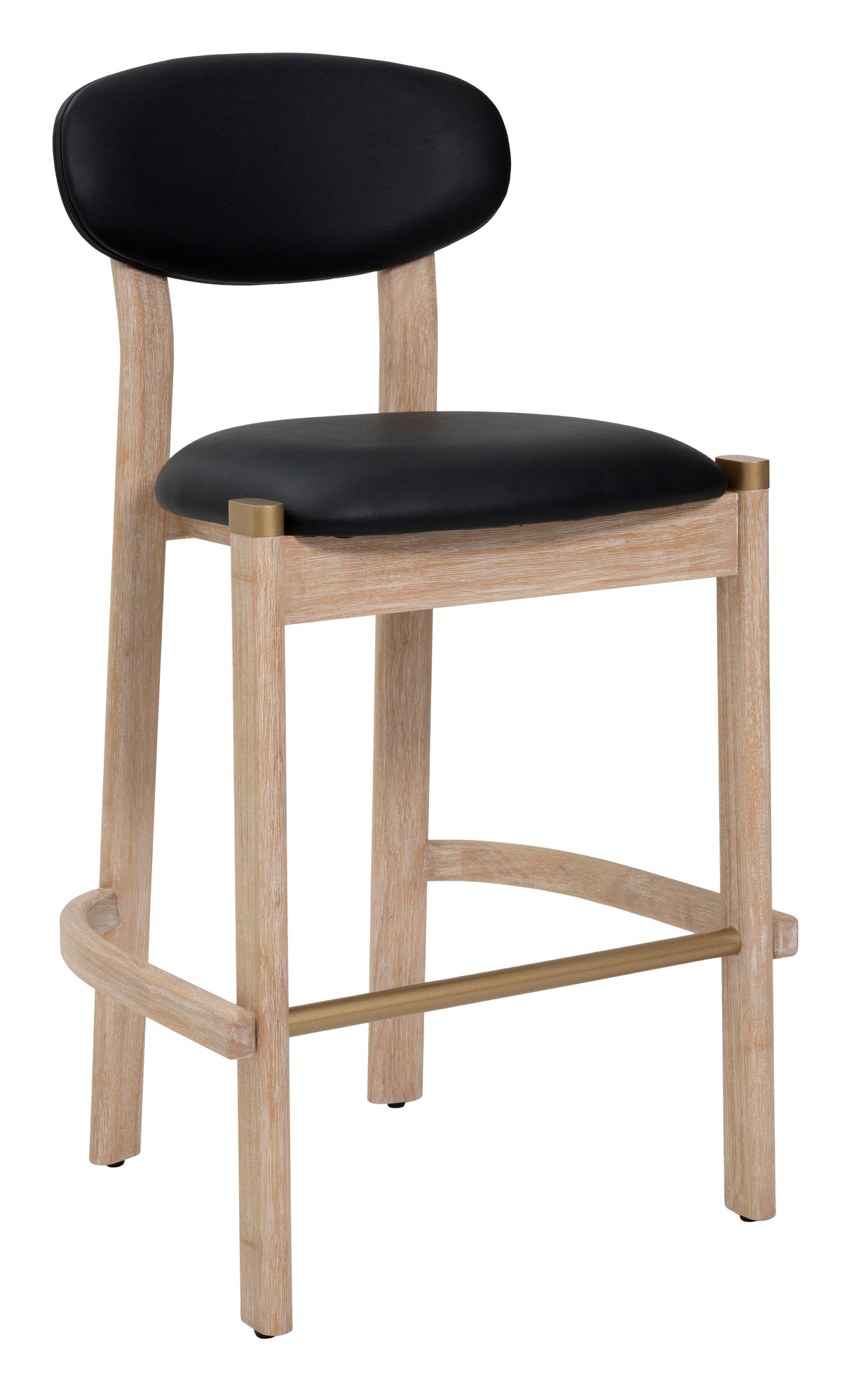 Rilou Black & Natural Barstool (Set of 2) by Zuomod at Eve Furniture