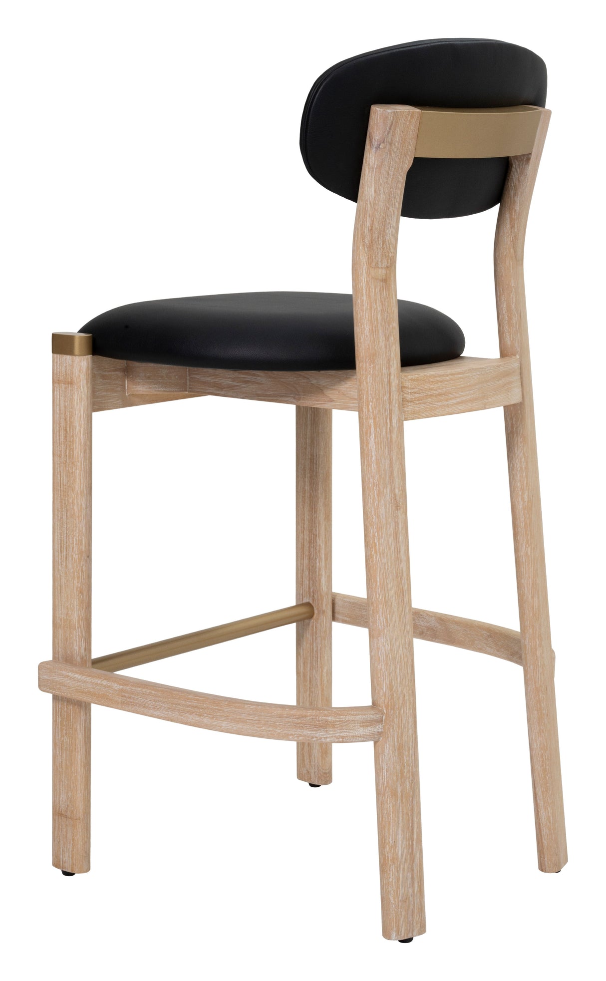 Rilou Black & Natural Barstool (Set of 2) by Zuomod at Eve Furniture