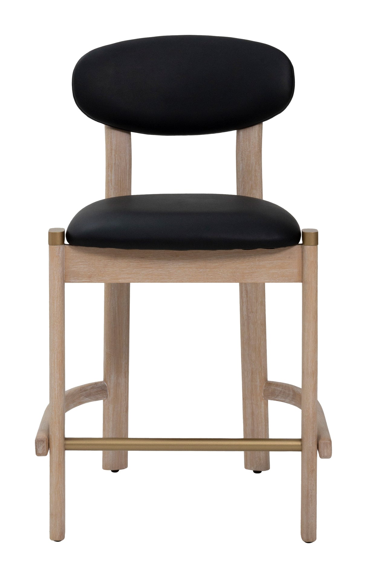 Rilou Black & Natural Counter Stool (Set of 2) by Zuomod at Eve Furniture
