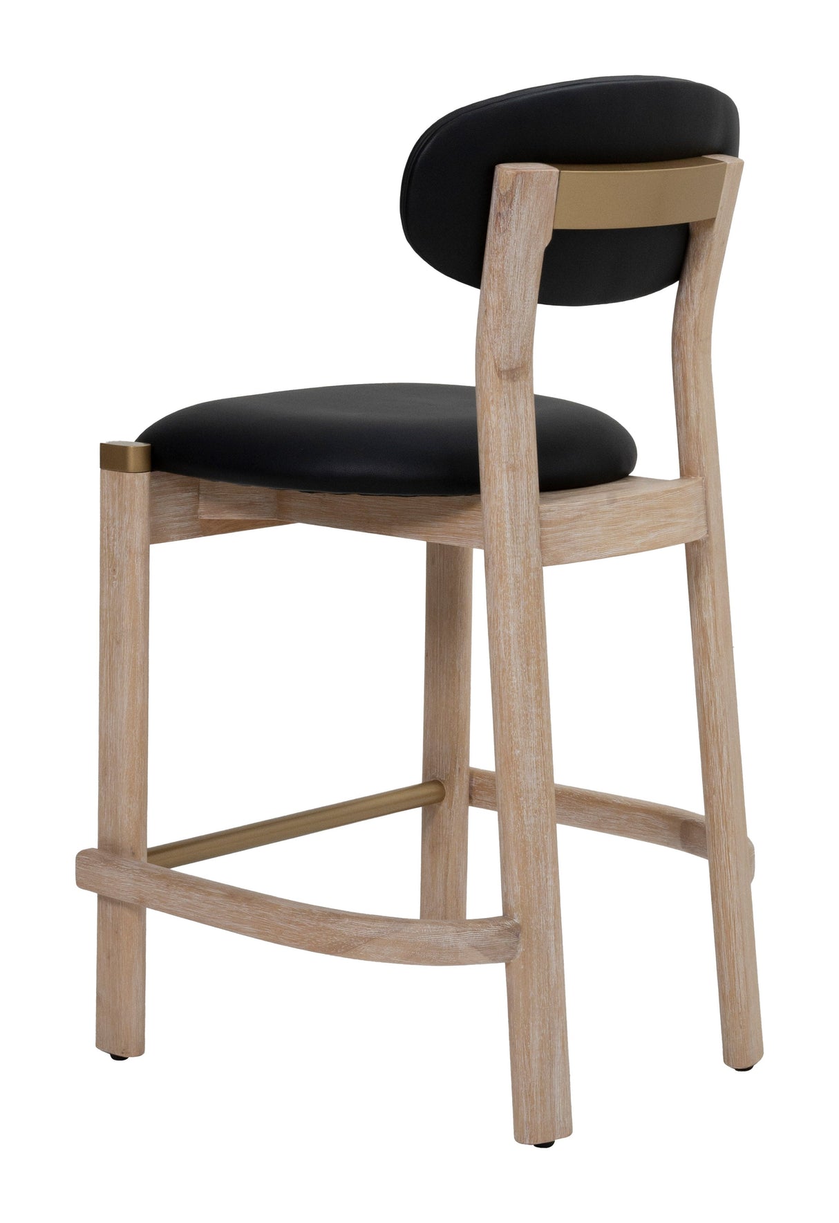 Rilou Black & Natural Counter Stool (Set of 2) by Zuomod at Eve Furniture