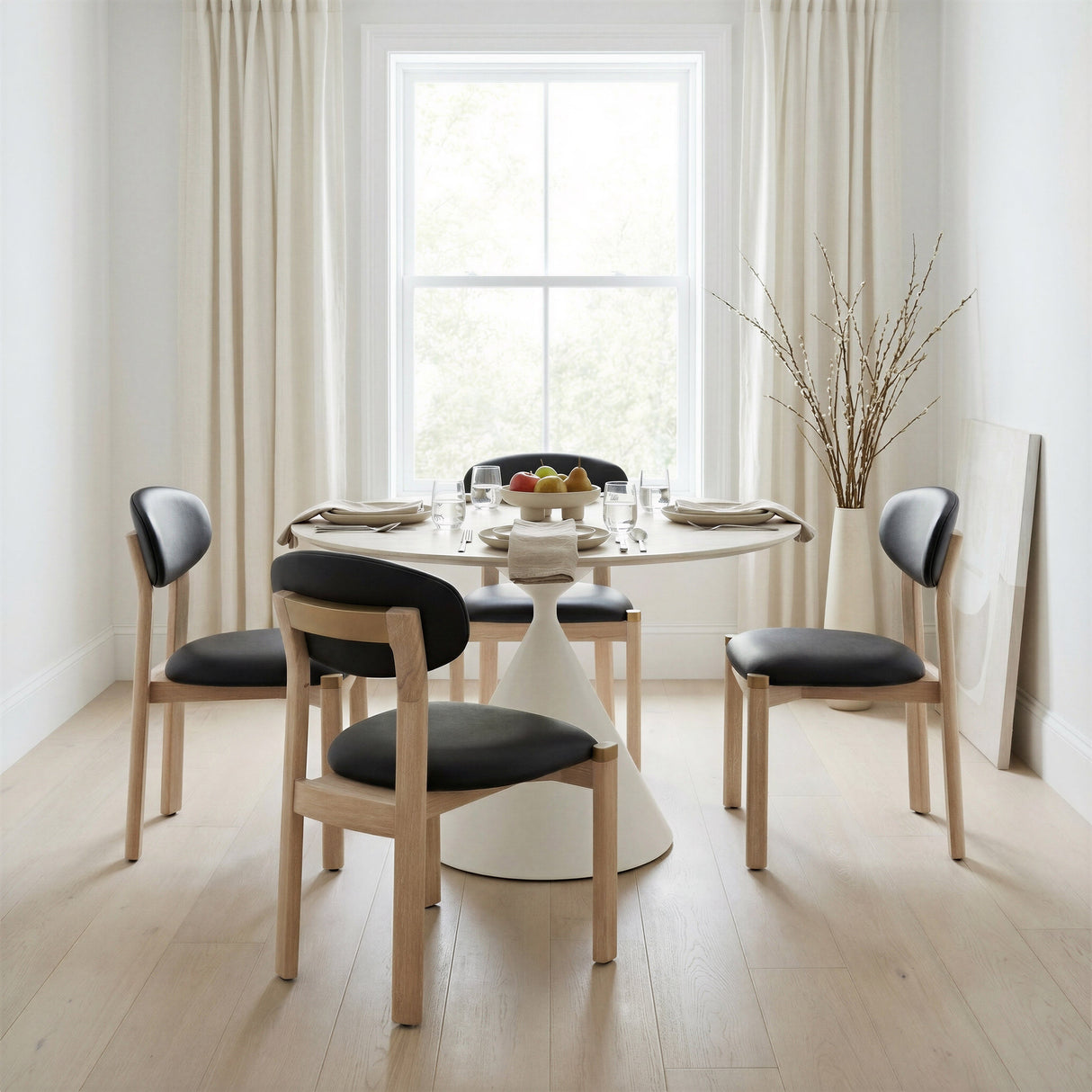 Rilou Black & Natural Dining Chair (Set of 2) by Zuomod at Eve Furniture