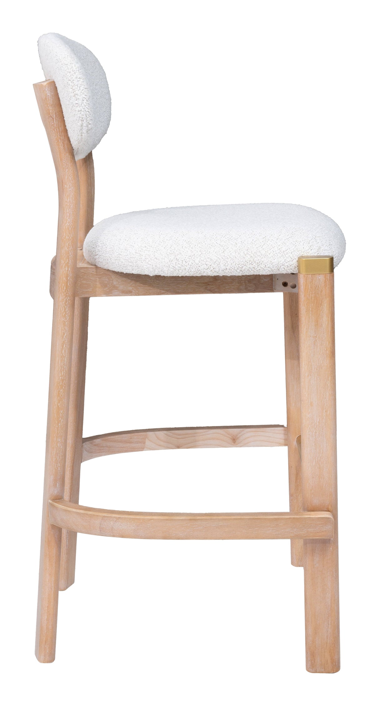 Rilou White & Natural Barstool (Set of 2) by Zuomod at Eve Furniture