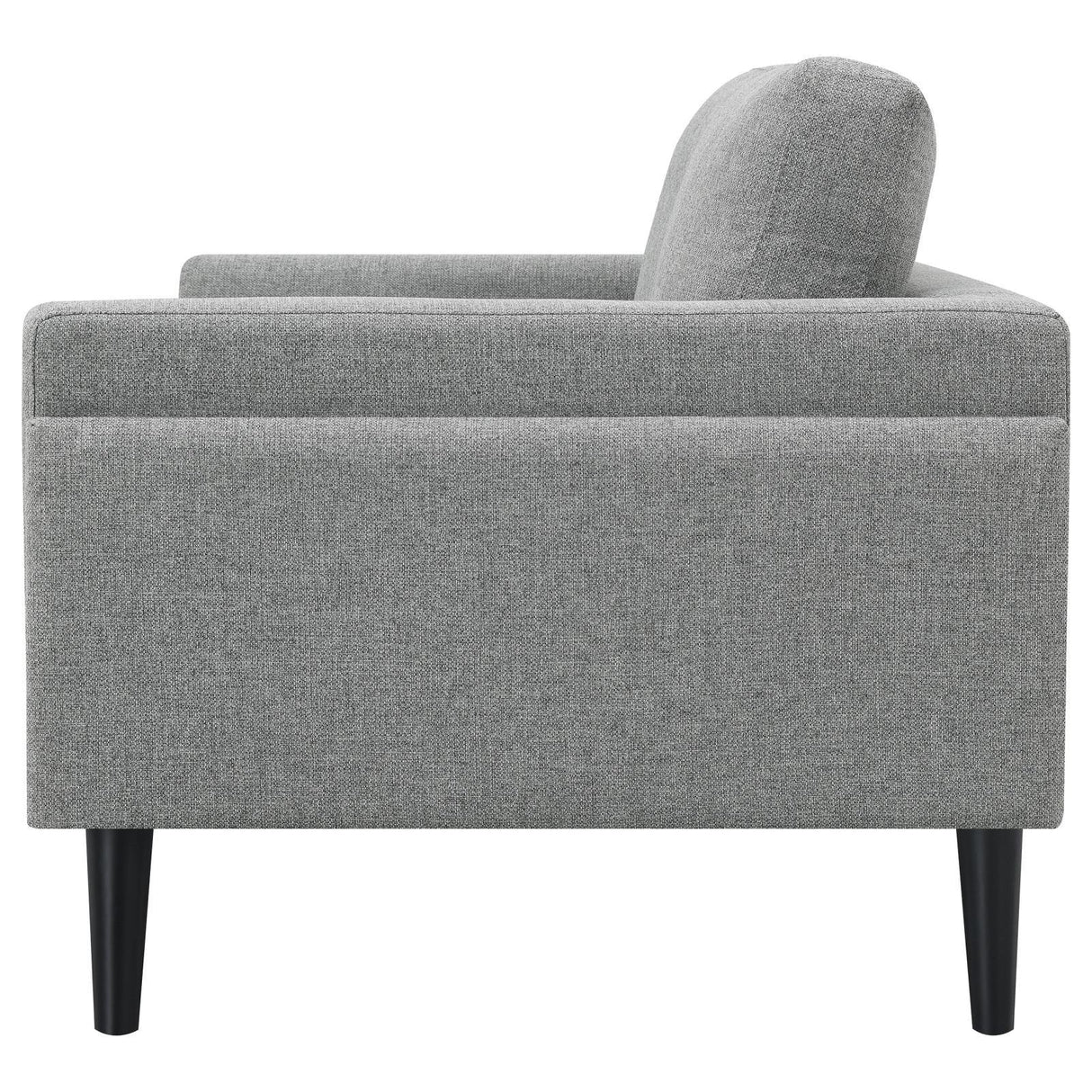 Rilynn Gray Upholstered Track Arms Loveseat by Coaster at Eve Furniture