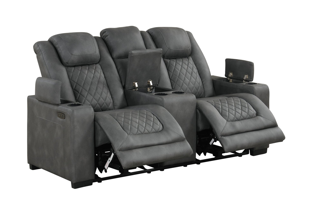 Rima Dark Grey 3-Piece Power Reclining Living Room Set by New Era Innovations at Eve Furniture