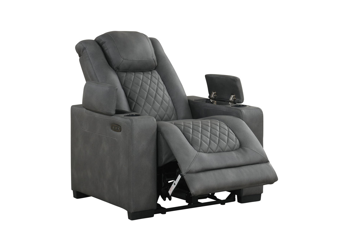 Rima Dark Grey 3-Piece Power Reclining Living Room Set by New Era Innovations at Eve Furniture