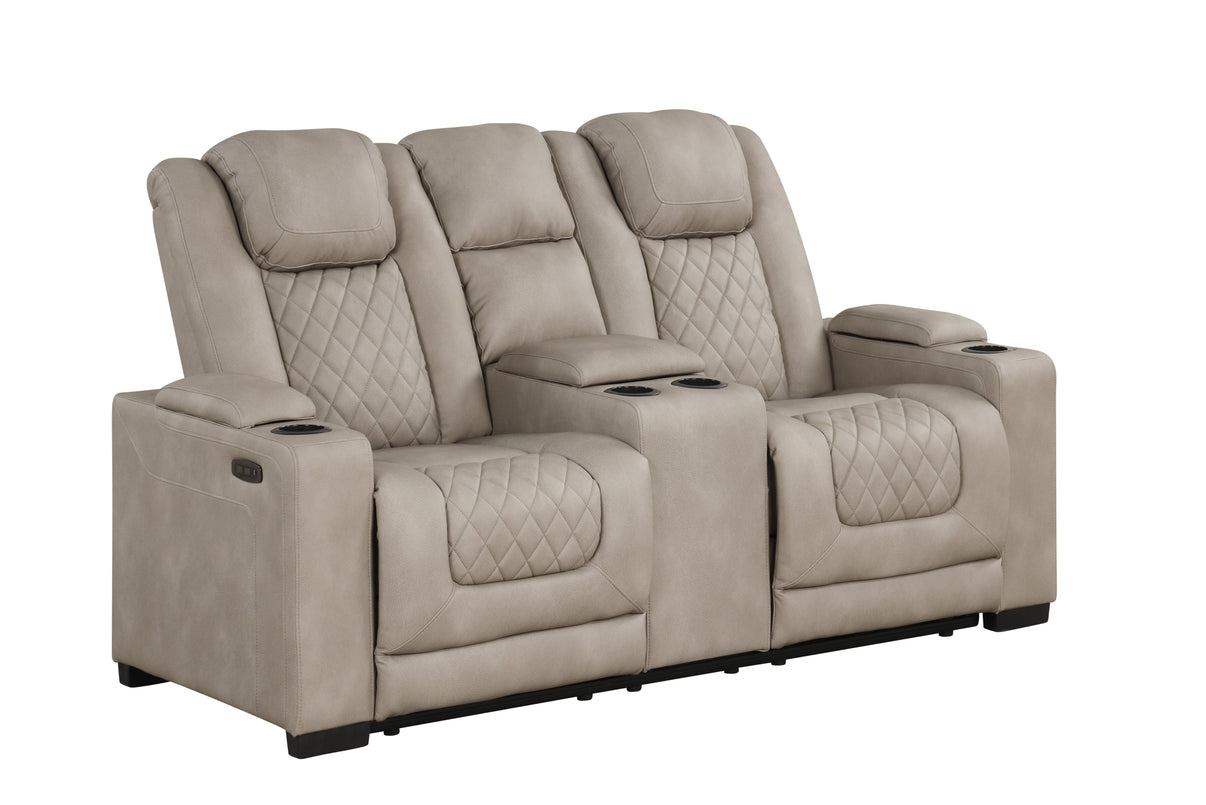 Rima Light Grey 3-Piece Power Reclining Living Room Set by New Era Innovations at Eve Furniture