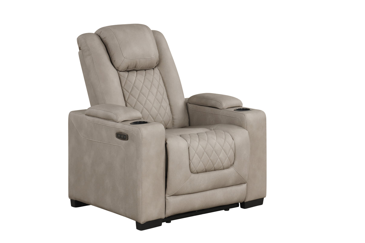 Rima Light Grey 3-Piece Power Reclining Living Room Set by New Era Innovations at Eve Furniture