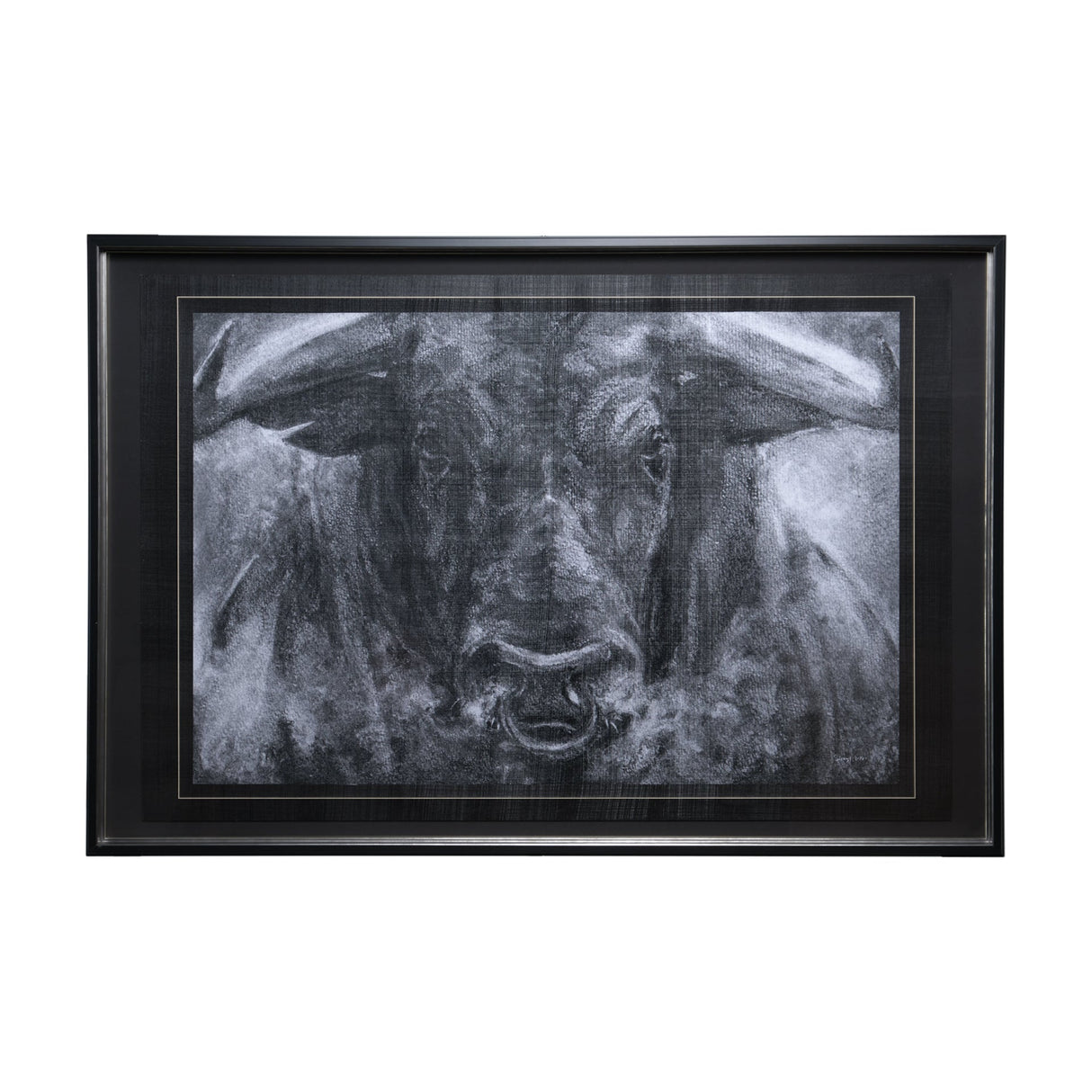 Ringo by Mercana Studio a Hand Embellished Textured Framed Art Print Matted under Glass by Mercana at Eve Furniture