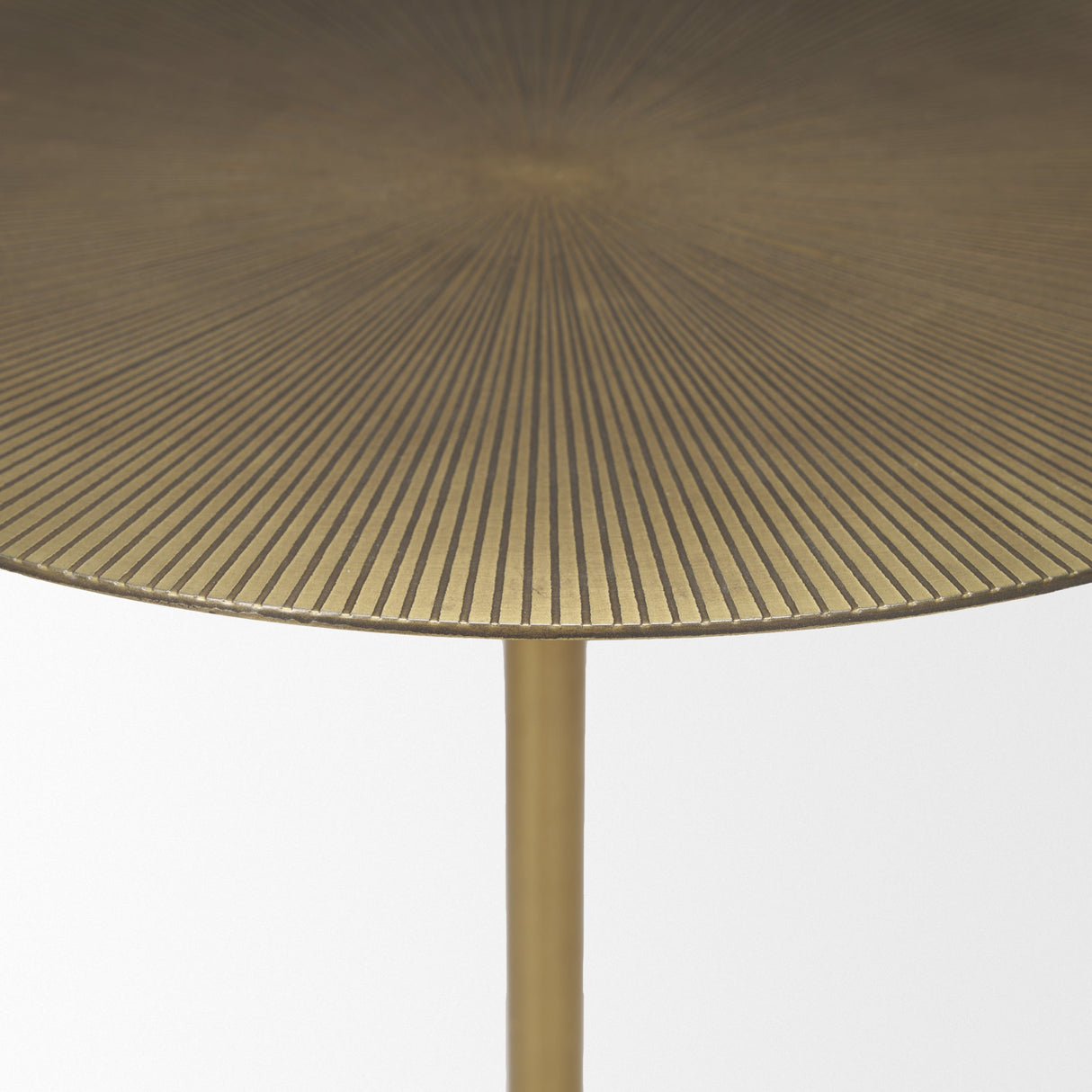 Rini Gold Metal and White Marble Accent Table by Mercana at Eve Furniture