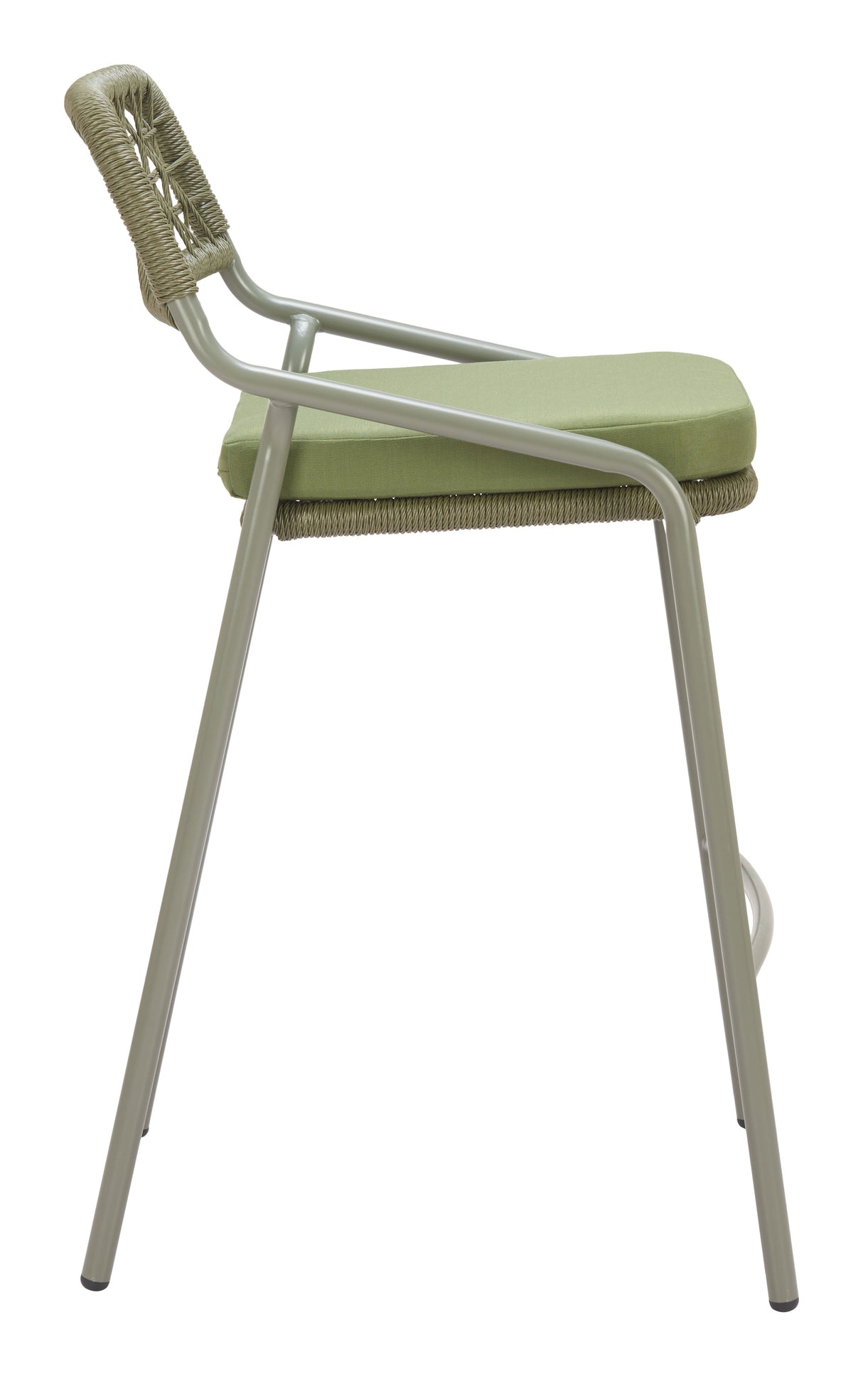 Rio Green Outdoor Barstool (Set of 2) by Zuomod at Eve Furniture