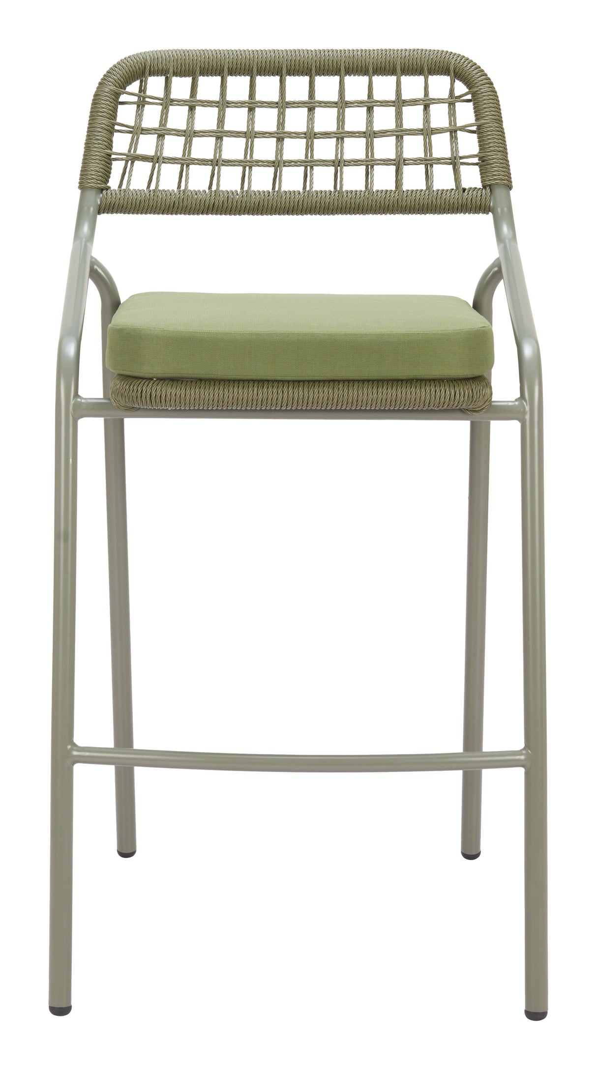 Rio Green Outdoor Barstool (Set of 2) by Zuomod at Eve Furniture