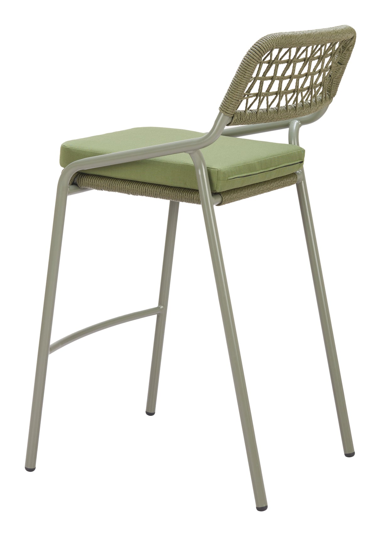 Rio Green Outdoor Barstool (Set of 2) by Zuomod at Eve Furniture