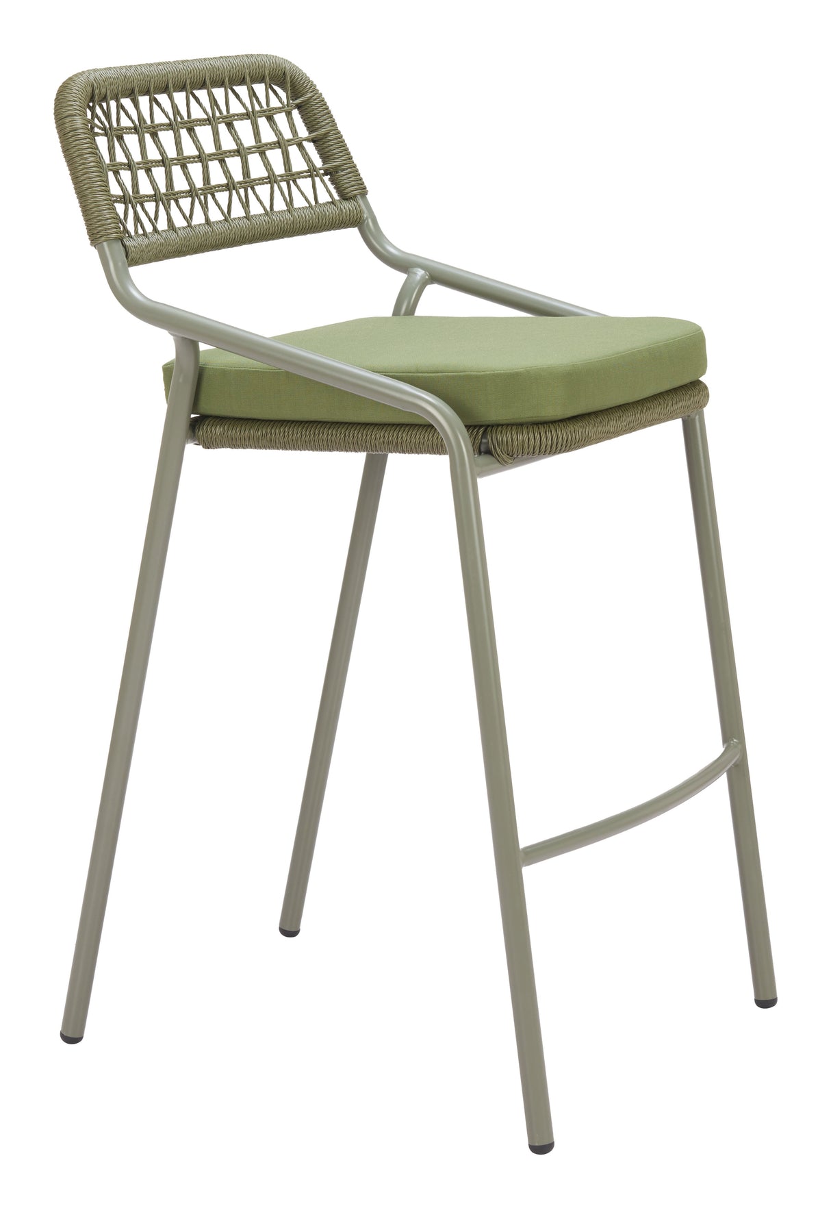 Rio Green Outdoor Barstool (Set of 2) by Zuomod at Eve Furniture