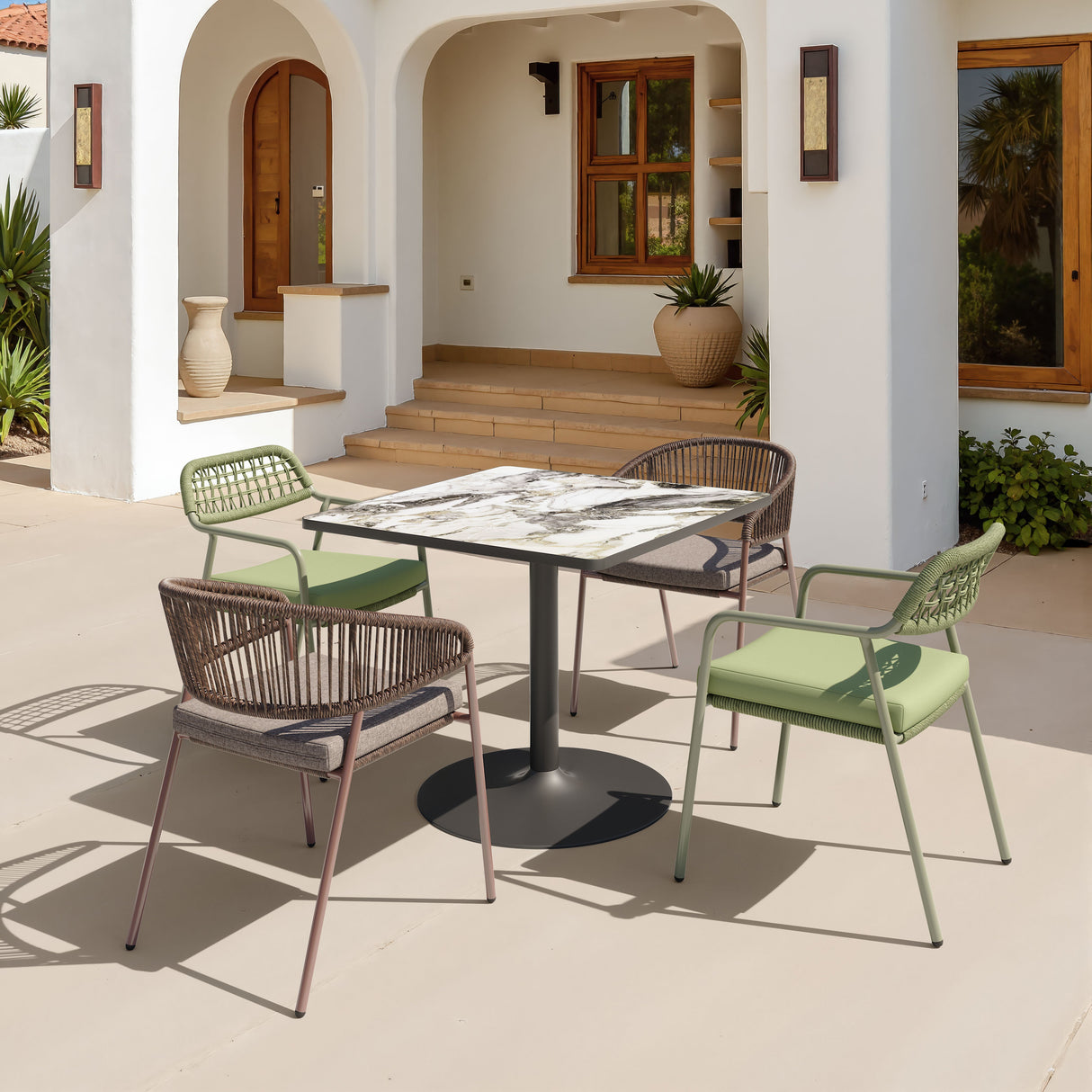 Rio Green Outdoor Dining Chair (Set of 2) by Zuomod at Eve Furniture