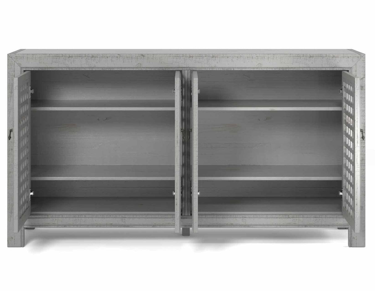 Rio Gray 4-Door Accent Cabinet by Steve Silver at Eve Furniture