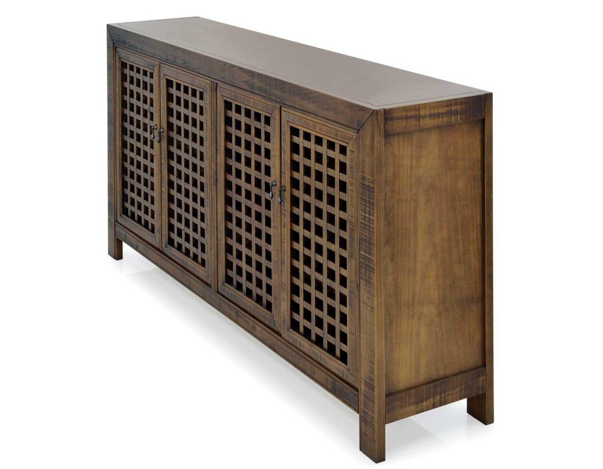 Rio Mocha 4-Door Accent Cabinet by Steve Silver at Eve Furniture