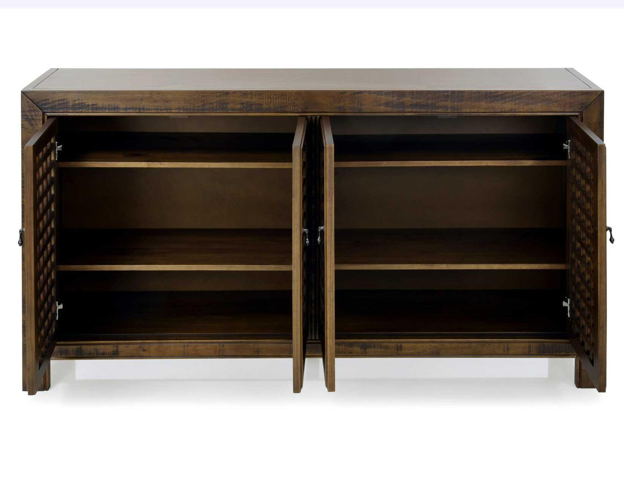 Rio Mocha 4-Door Accent Cabinet by Steve Silver at Eve Furniture
