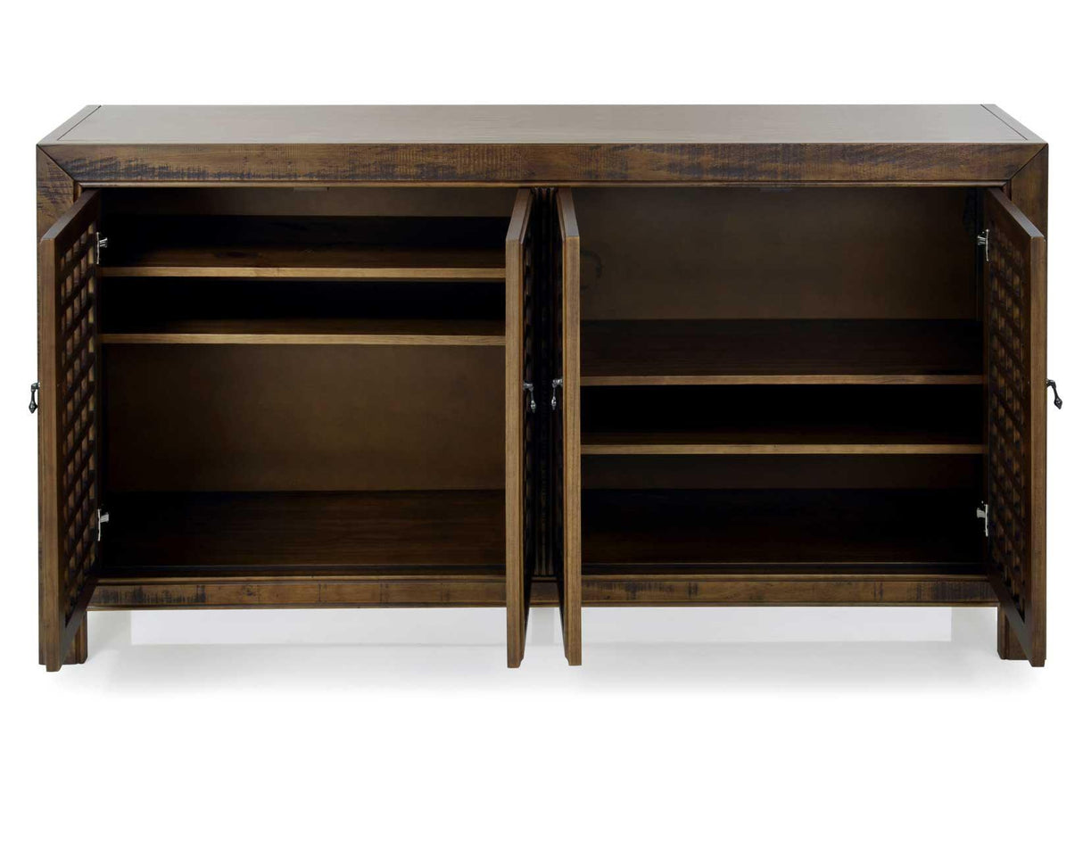 Rio Mocha 4-Door Accent Cabinet by Steve Silver at Eve Furniture