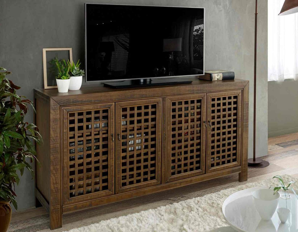 Rio Mocha 4-Door Accent Cabinet by Steve Silver at Eve Furniture