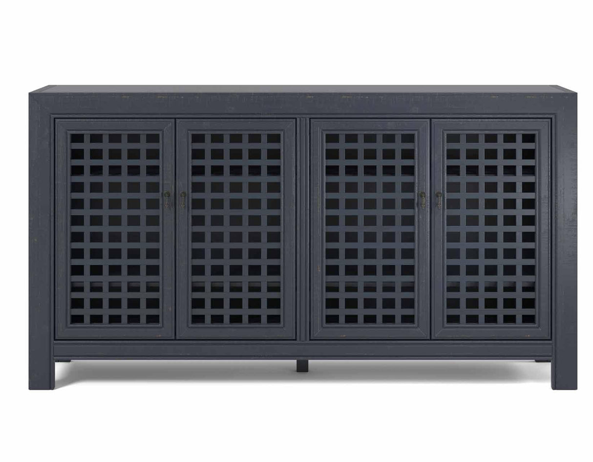 Rio Navy 4-Door Accent Cabinet by Steve Silver at Eve Furniture