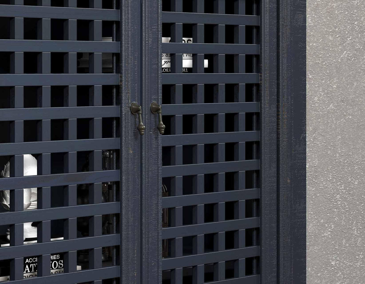 Rio Navy 4-Door Accent Cabinet by Steve Silver at Eve Furniture