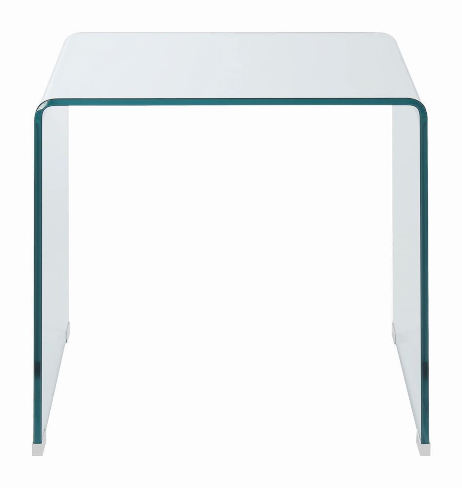 Ripley Clear Square End Table by Coaster at Eve Furniture