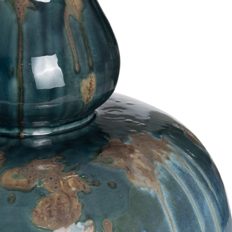 Ripley Gourd Blue Table Lamp by Crestview at Eve Furniture