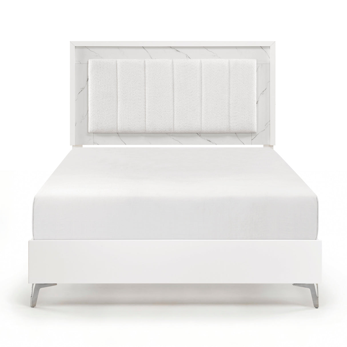 Ripple White Queen Bed by Homelegance at Eve Furniture