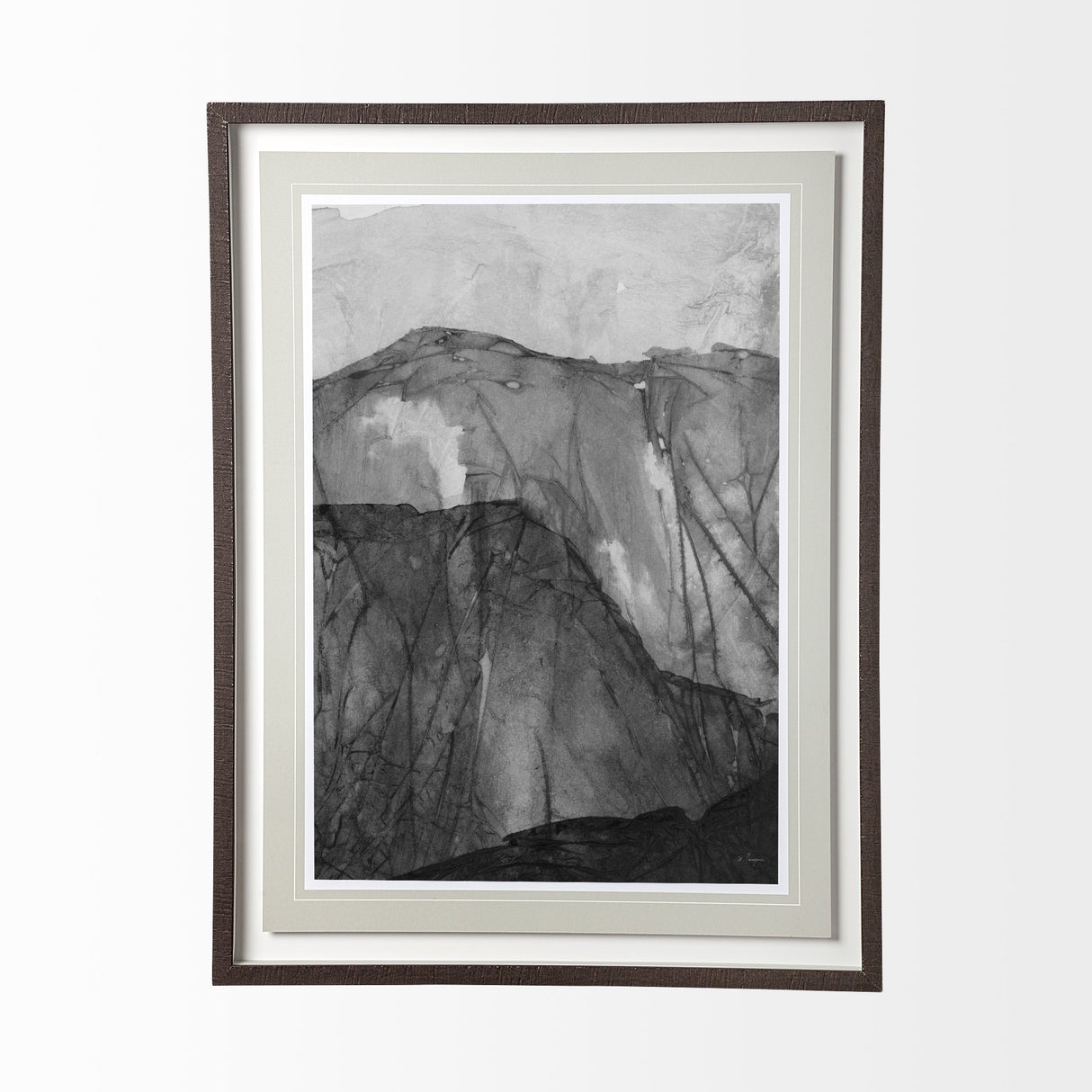 Rising Ridge I by Mercana Studio a Hand Embellished Textured Framed Art Print Matted under Glass by Mercana at Eve Furniture