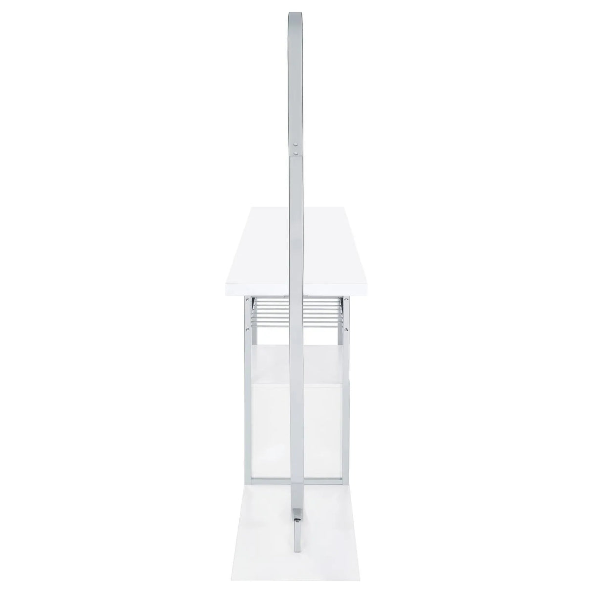 Risley White High Gloss 2-door Circular LED Home Bar with Wine Storage by Coaster at Eve Furniture