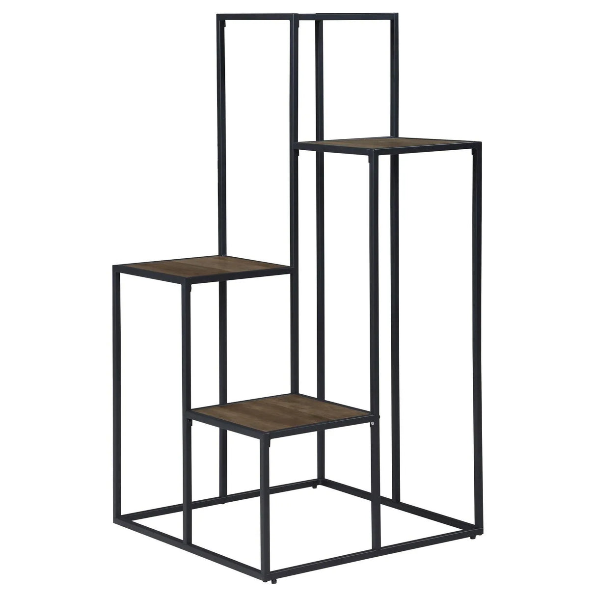 Rito Rustic Brown/Black 4-Tier Display Shelf by Coaster at Eve Furniture