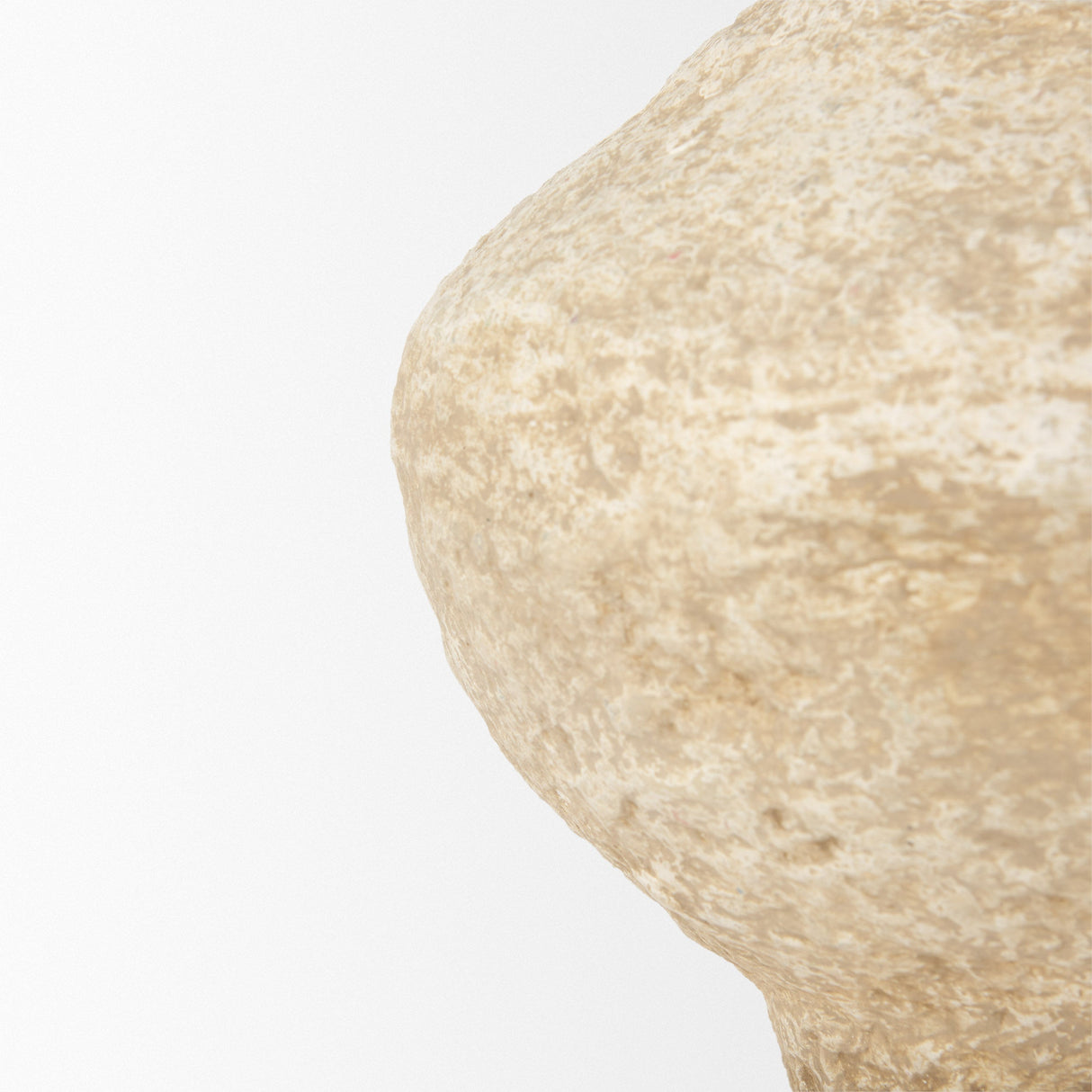 Ritu Small Beige Paper Mache Pot Vase by Mercana at Eve Furniture