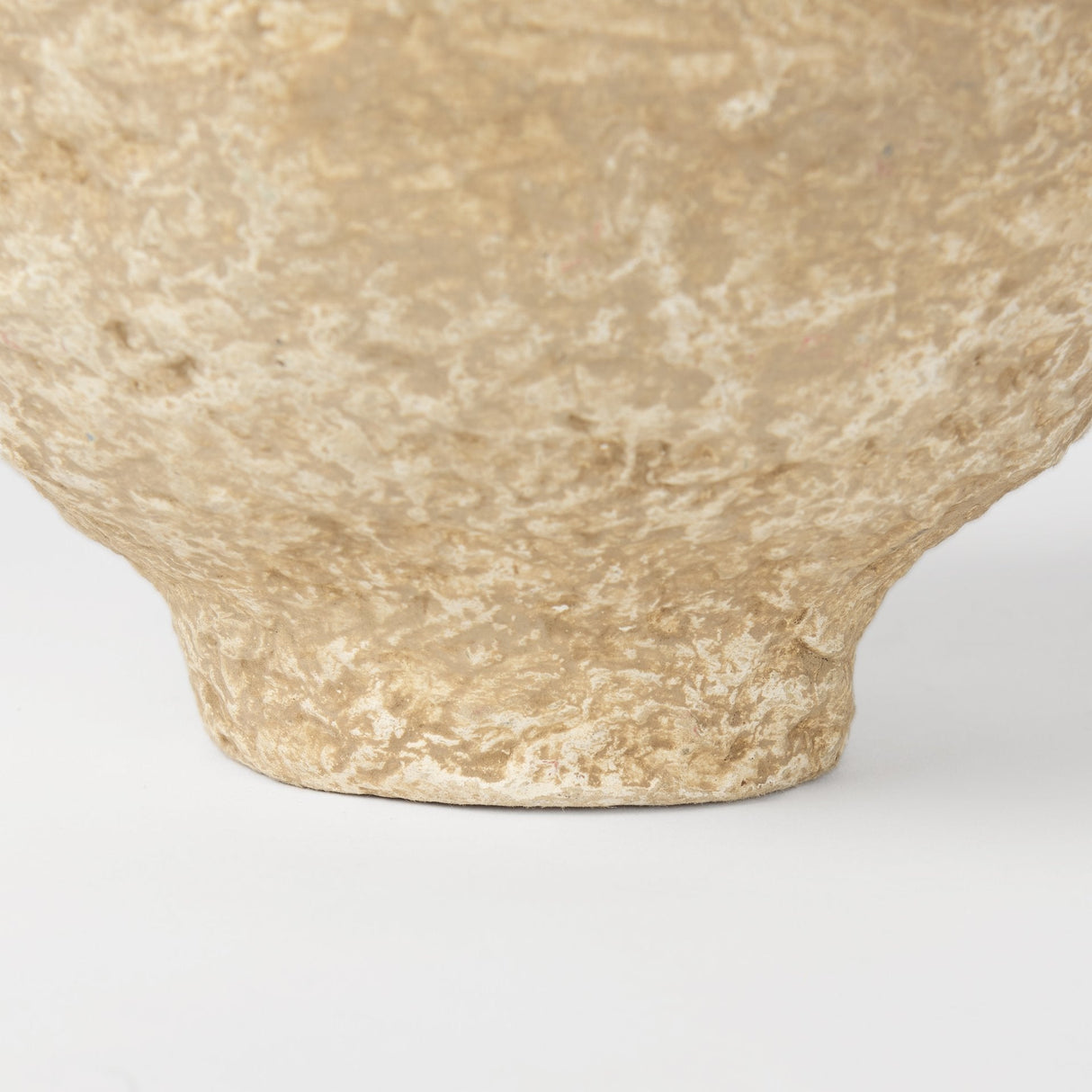 Ritu Small Beige Paper Mache Pot Vase by Mercana at Eve Furniture
