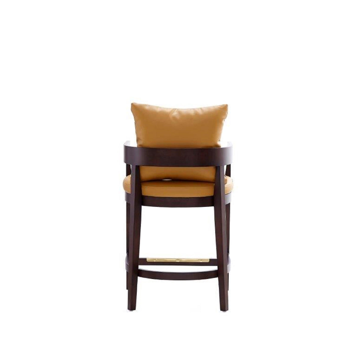 Ritz Counter Stool in Camal and Dark Walnut by Manhattan Comfort at Eve Furniture