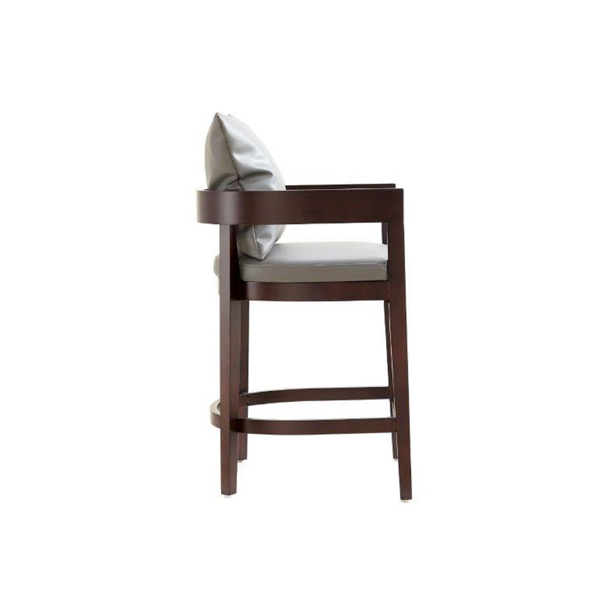 Ritz Counter Stool in Grey and Dark Walnut by Manhattan Comfort at Eve Furniture