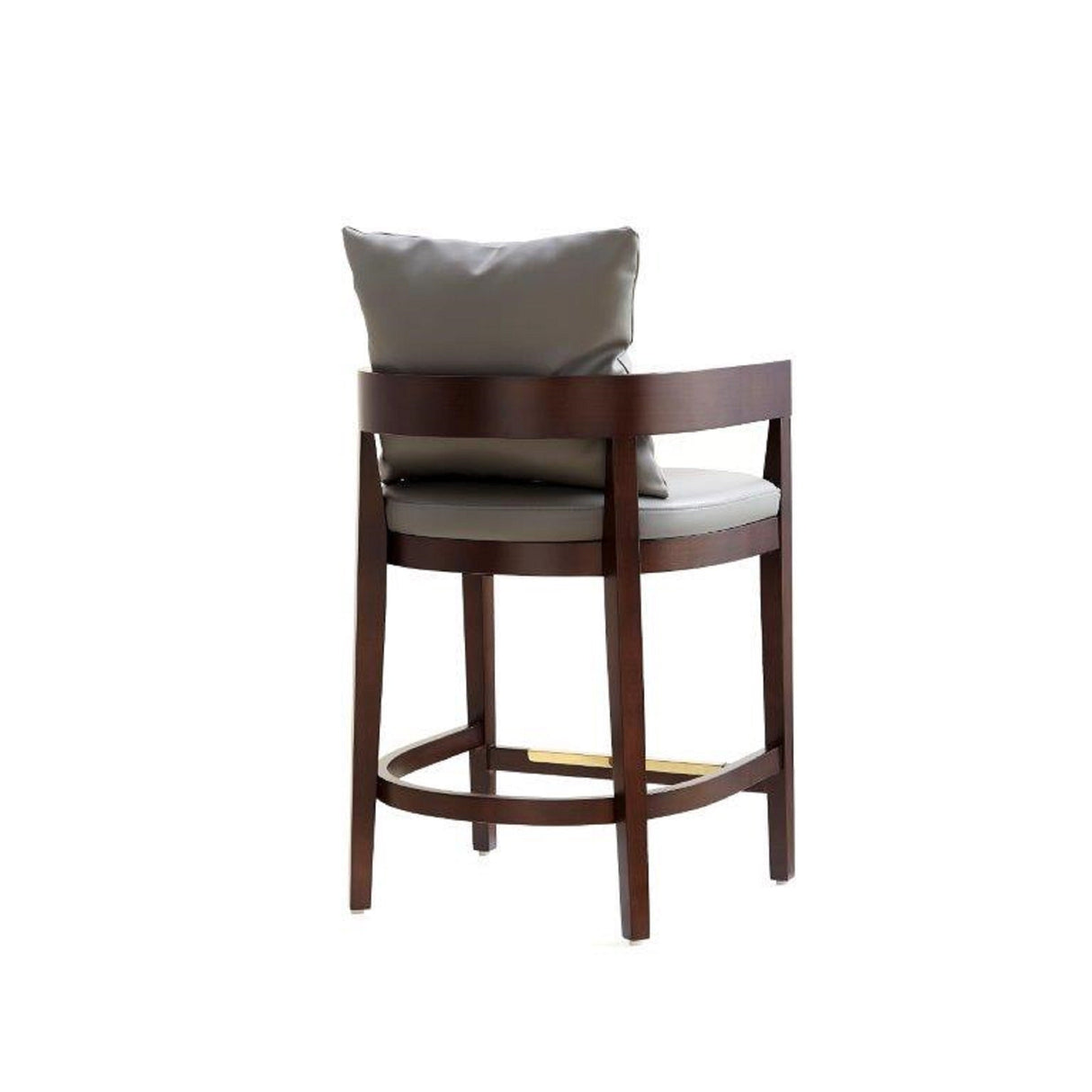 Ritz Counter Stool in Grey and Dark Walnut by Manhattan Comfort at Eve Furniture