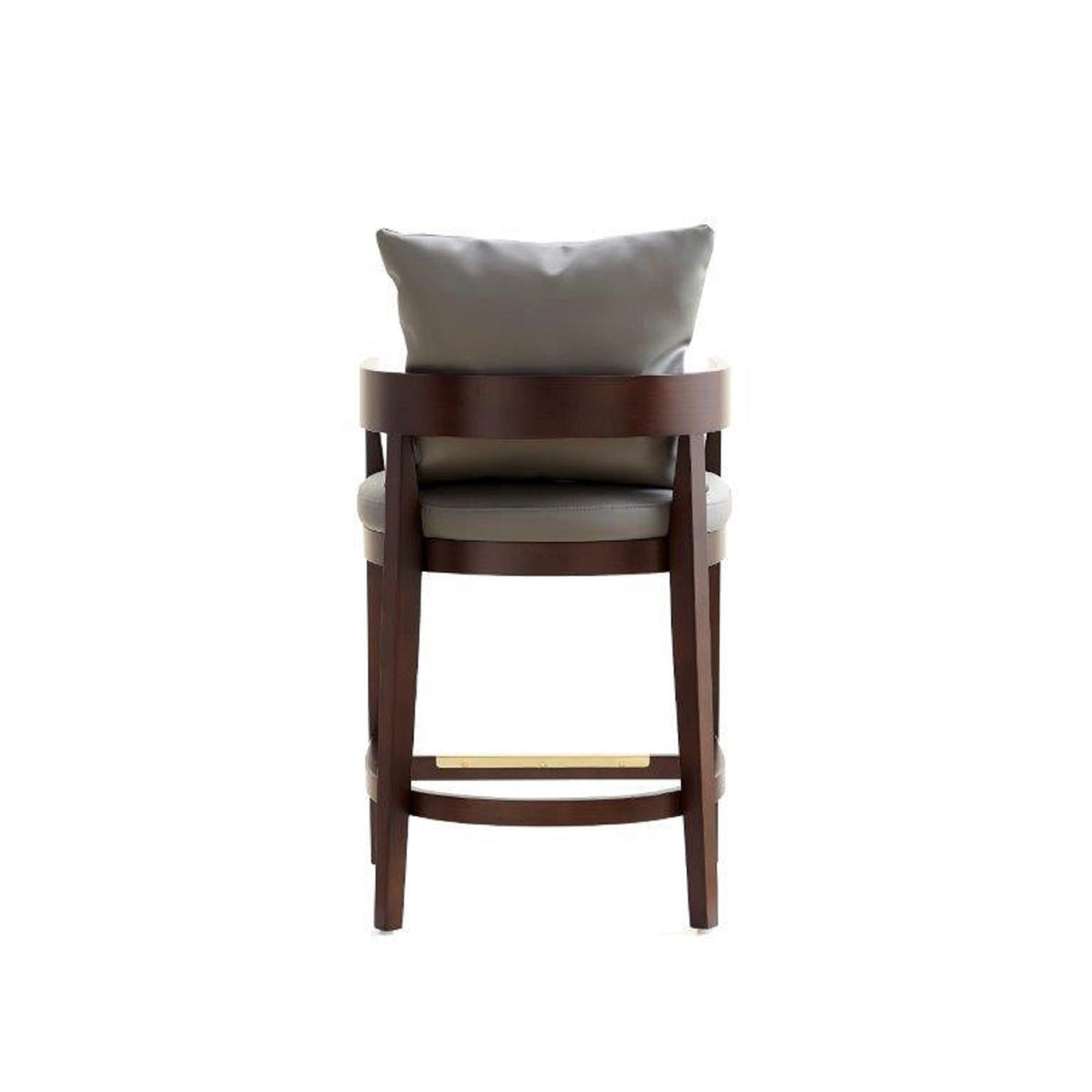 Ritz Counter Stool in Grey and Dark Walnut by Manhattan Comfort at Eve Furniture