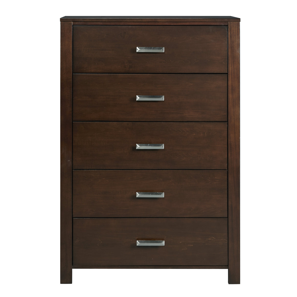 Riva Five Drawer Chest in Chocolate Brown by Modus Furniture at Eve Furniture