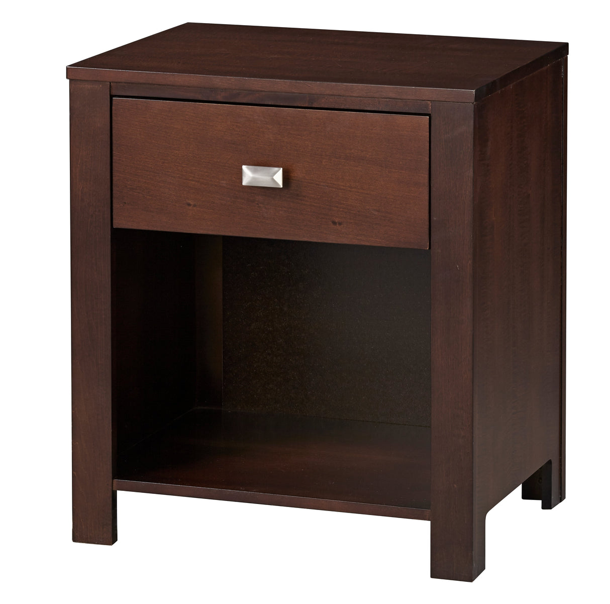 Riva One Drawer Nightstand in Chocolate Brown by Modus Furniture at Eve Furniture