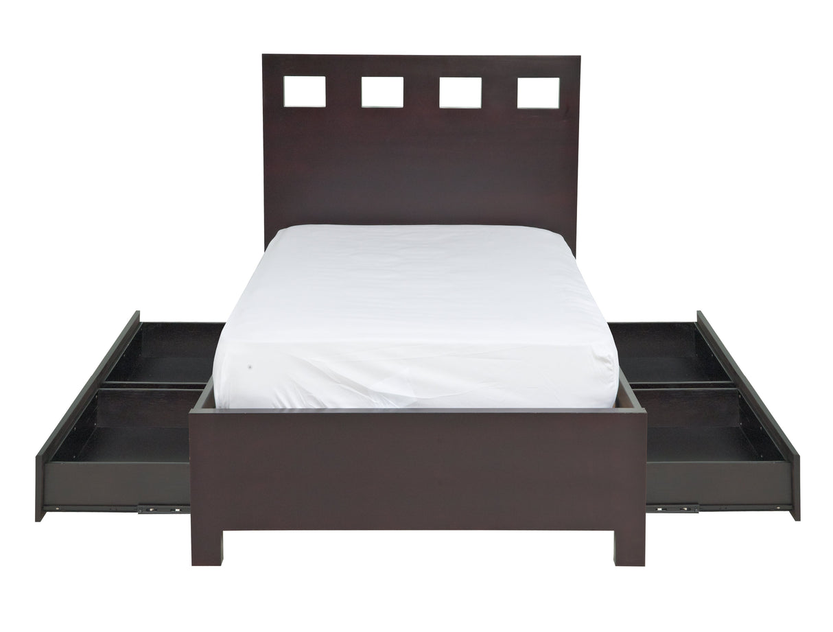 Riva Wood Full Storage Bed in Espresso by Modus Furniture at Eve Furniture