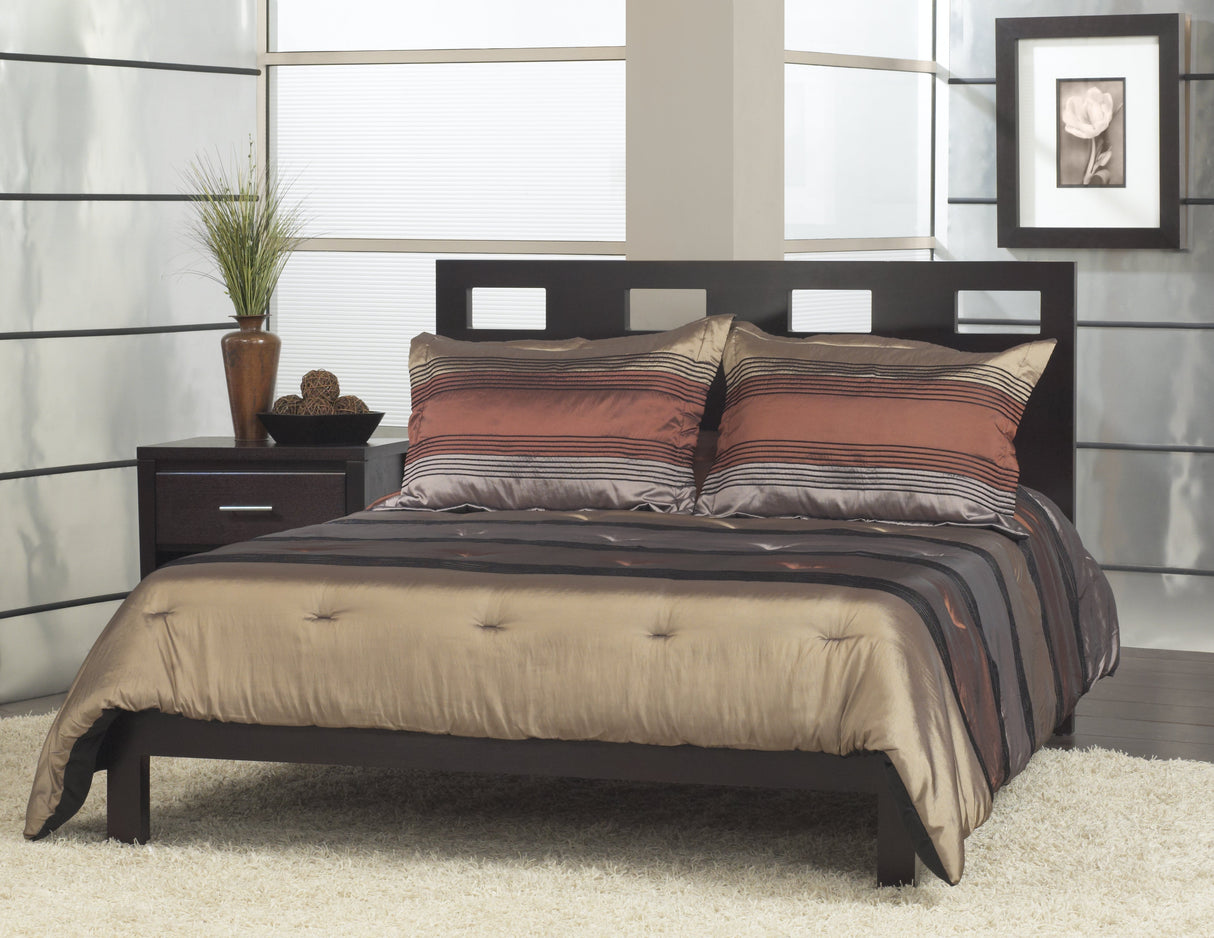 Riva Wood Twin Platform Bed in Espresso by Modus Furniture at Eve Furniture