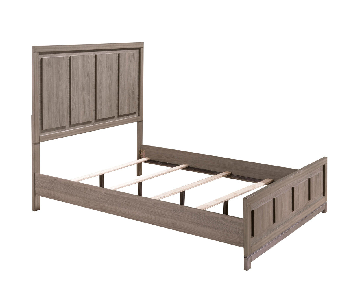 River Brown King Panel Bed by Crown Mark at Eve Furniture