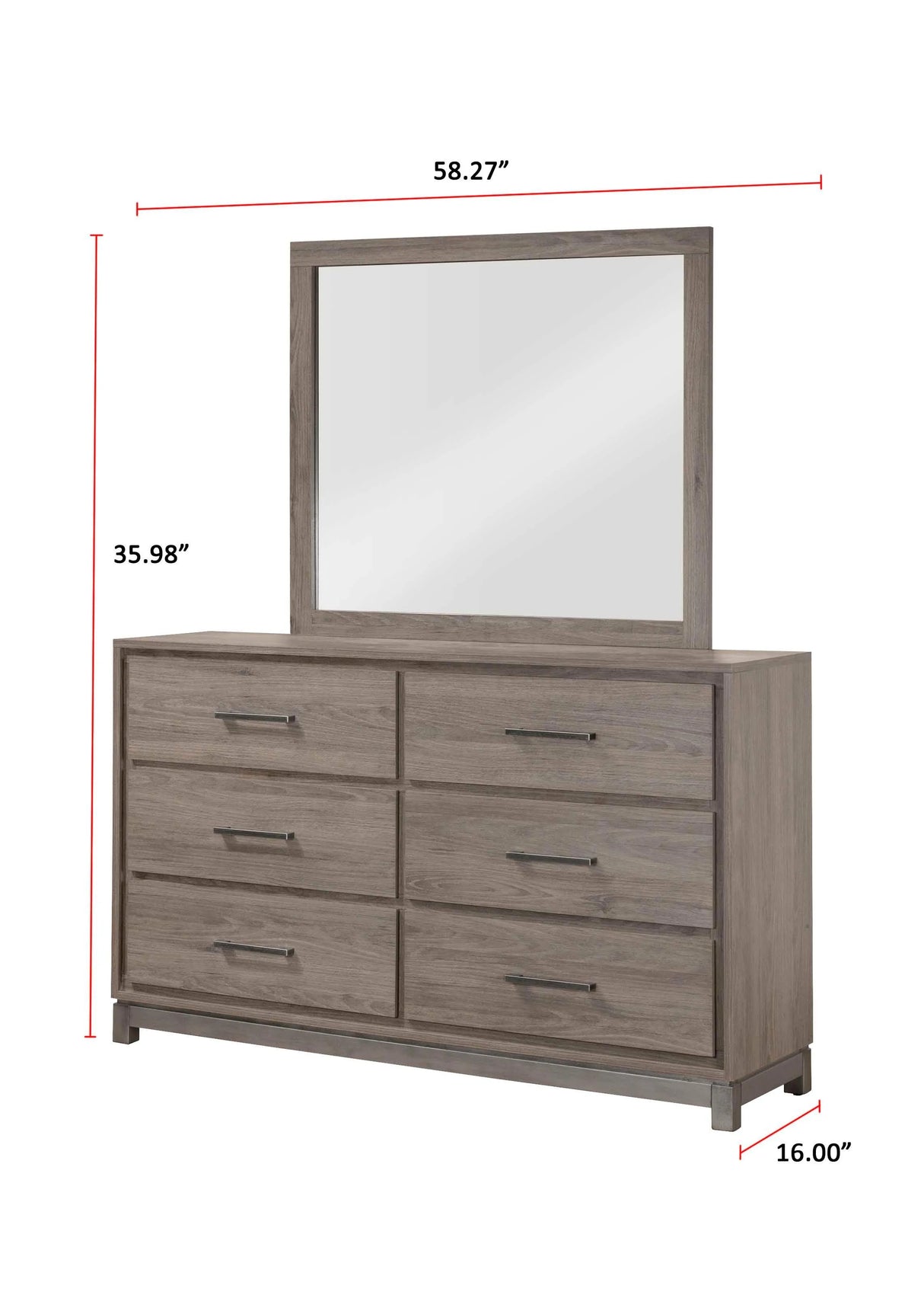 River Brown Mirror by Crown Mark at Eve Furniture