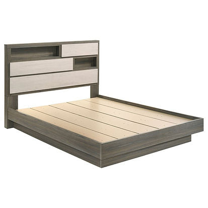 River Grey/Beige Platform Bedroom Set by New Era Innovations at Eve Furniture
