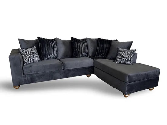 Rivera Black Right Arm Facing (RAF) Sectional by New Era Innovations at Eve Furniture