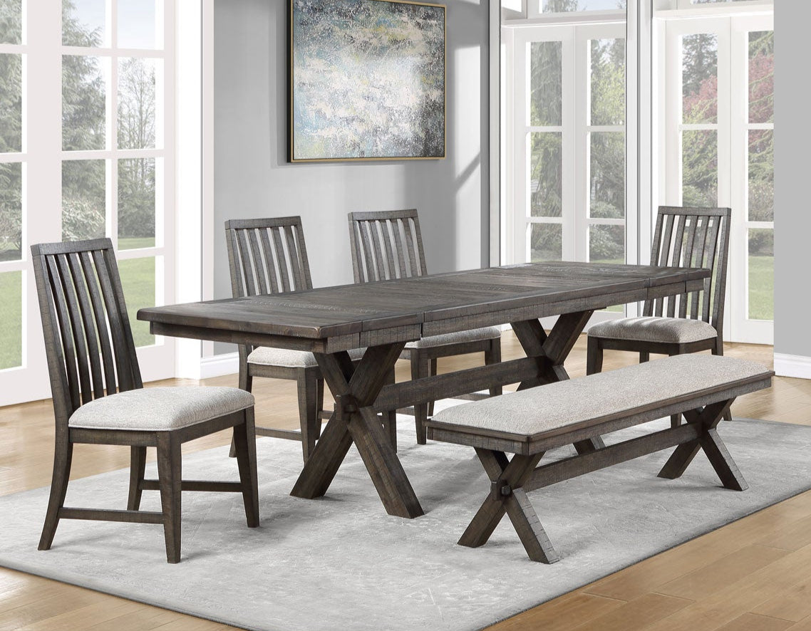 Riverdale Black/Light Gray Dining Room Set by Steve Silver at Eve Furniture