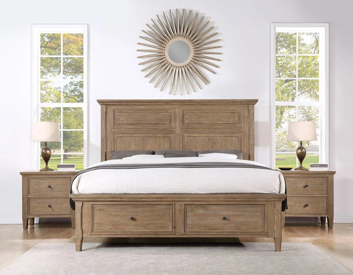 Riverdale Driftwood 4-Piece Queen Storage Platform Bedroom Set by Steve Silver at Eve Furniture